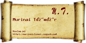Murinai Tömör névjegykártya